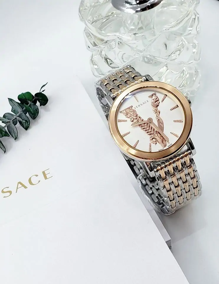 Đồng hồ Versace nữ dây kim loại vàng - Virtus Infinity